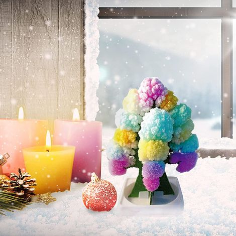 Magischer Weihnachtsbaum aus wissenschaftlichem Papier, Kristallzuchtset, 3 Pappbäume, neue Version B (1/5)
