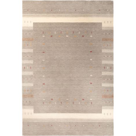 Tapis Loribaft tissé Tapis Aurora Flair - Tapis en laine  - 180x120cm, Rectangular - 100% Laine vierge - Tissé main - Gris (1/5)