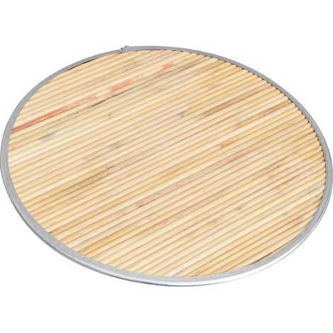 Assiette de Rangement Naturelle en Plastique Beige, Plateau Rond Antiadhésif Facile à Ranger Cuisine et Salle à Manger (1/5)