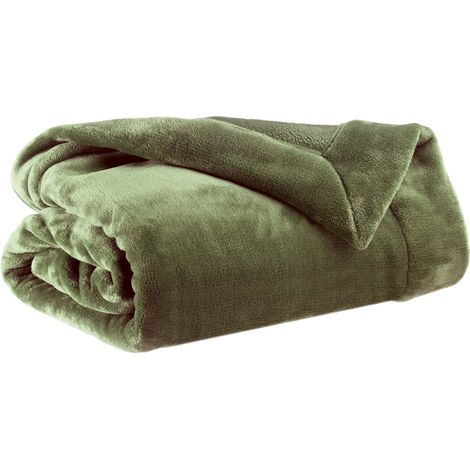 VIVARAISE - Plaid domestique Tender en polyester, couleur Thym - 150 x 200 cm (1/5)