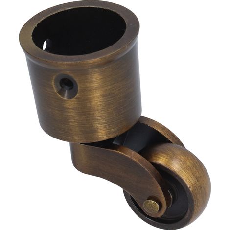 Roulette de meuble vintage en alliage de zinc, finition mate, silencieuse et robuste, diamètre adapté, pivot à rotation fluide (1/5)