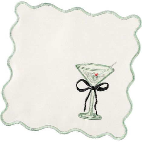 Set de table lavable, brodé, à bords festonnés, carré, en tissu, pour repas, fêtes, mariages, décoration intérieure, bureau, cadeau, 30 cm (1/5)