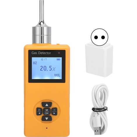 Détecteur d'oxygène portable haute précision, analyseur O2 ultra-basse concentration, testeur de gaz avec prise UE 100-240V, appareil de mesure industriel (1/5)