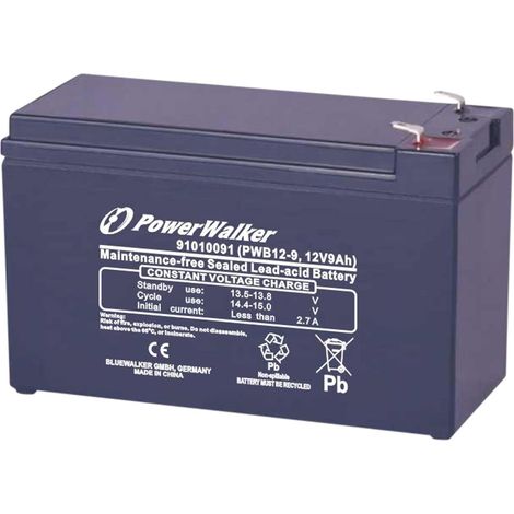 BlueWalker PWB12-9 - batteries pour les systèmes de secours (plomb-acide scellé (VRLA), -15-50 °C)