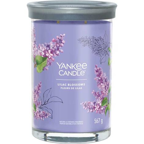 YANKEE CANDLE SIGNATURE CANDLE BOUGIE PARFUMÉE  GRANDE BOUGIE EN VERRE AVEC DOUBLE MÈCHE  MÉLANGE DE CIRE DE SOJA À COMBUSTION