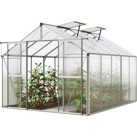 GFP Gewächshaus Orchidee 5 Alu-Rahmen 256 x 317 cm Polycarbonat Platten