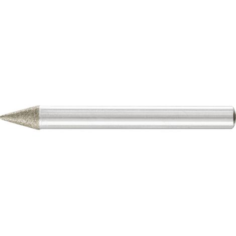 PFERD TOOLS Diamant-Schleifstift Spitzkegel Ø6x30° SchaftØ6 mm D126 (mit.) zum Anfasen/Entgraten/Senken
