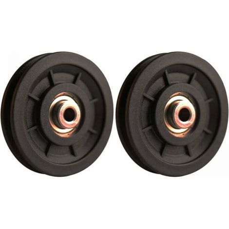 Polea de nailon de 90 mm – Capacidad de carga de 500 kg – Para equipos de fitness y sistemas de puertas – Fácil instalación