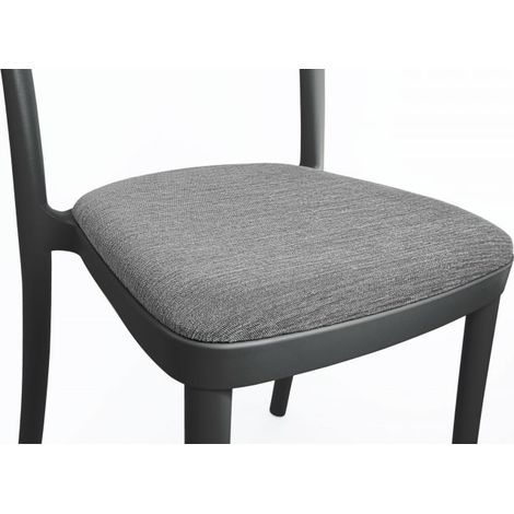 Cuscino Velluto di Ciniglia per Sedia in Polipropilene Saretina - 4 Varianti COLORI  Grigio (1/5)