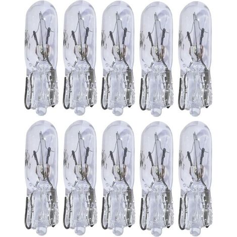 Lot de 10 ampoules T5 12V 1.2W pour tableau de bord (1/4)