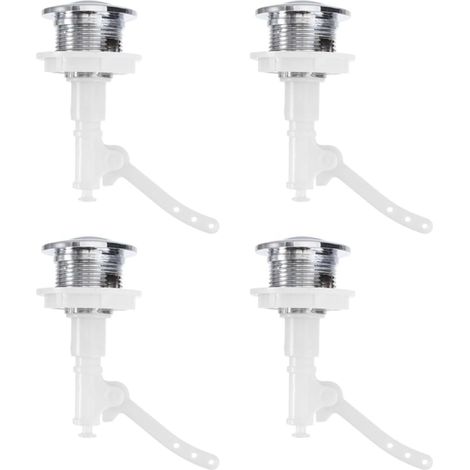 4 Pièces Bouton-poussoir de Réservoir D'eau pour Toilettes, Blanc (1/5)