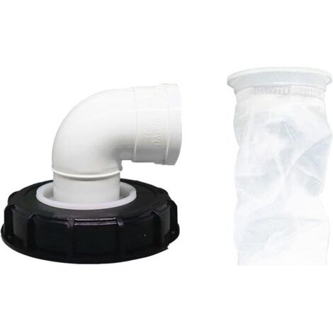 90°Filtre à Couvercle IBC, Filtre à Eau de Pluie en Nylon 163 mm, Lavable avec Couvercle pour réservoir d'eau de Pluie IBC DN 150 (1/5)