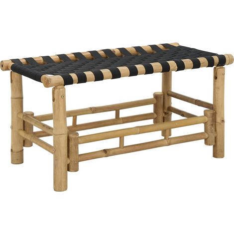 vidaXL Garden Bench 80 x 38 x 40 cm Bamboo Natural Rectangular (1/3)