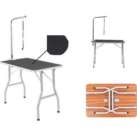 Table de Toilettage Pliante avec Sangle de Maintien - Chien et Chat