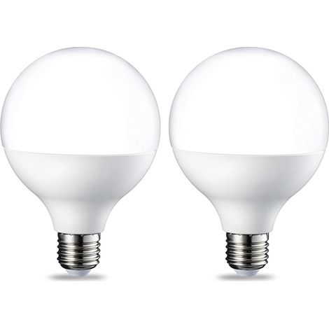 AmpoulesLEDG93formeglobe,culotE27àvisEdison,14,5W(équivalent100W),lumièreblancchaudintense,nondimmables,lotde2.