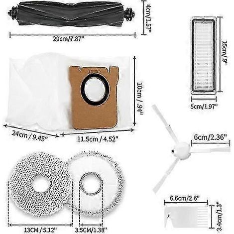 Accesorios compatibles con L10s-d10s Pro-d10s Plus-l10s Pro-l10 Ultra-l10s Ultra Robot Vacuum Cleaner Edition 0923