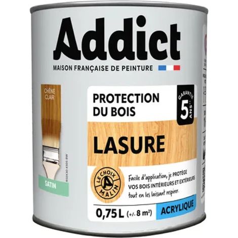 Tinta acrilica per legno 0,75L, rovere chiaro.