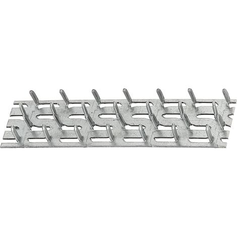 PLaqué Galvanisée sendzimir à enfoncer 102 x 25 mm Longueur de Clou 8 mm Connecteur en Bois, Gris