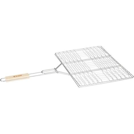 Grille De Cuisson - Acier Chromé Résistant À La Chaleur - Pour Barbecue Charbon Poisson Viande - 30x40cm (1/5)