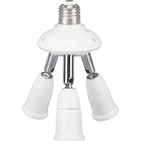 E26 E27 Light Socket Splitter Adapter, 360 Degree Adjustable, 180° Foldable, 3 in 1, 85 to 265V (1/5)
