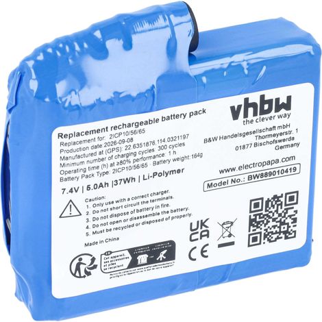 vhbw Akku kompatibel mit Barchi beheizbare Kleidung (5000 mAh, 7,4 V, Li-Polymer) (1/5)