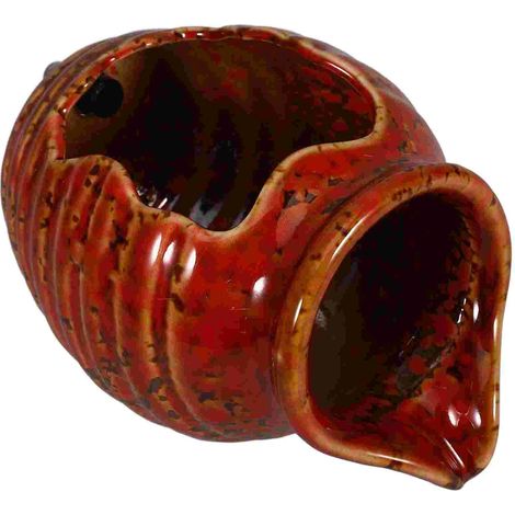 (Rouge 12,40 x 9,80 x 9,00 cm) Pot en terre cuite avec système de circulation d'eau, fontaine de cour, aquarium, décoration de jardin, cruche en céramique (1/5)