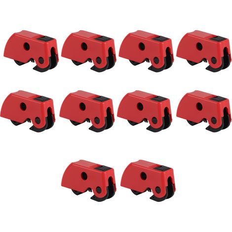 Kit de 10 dispositifs de verrouillage de disjoncteur à pince pour applications industrielles et chimiques. (1/5)