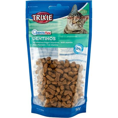 Trixie Dentinos Zahnreinigungsleckerli für Katzen – Dentinos 50 g (1/2)
