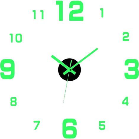 Selbstgemachte Wanduhr-Aufkleber mit Leuchteigenschaften für den Heimgebrauch (1/5)