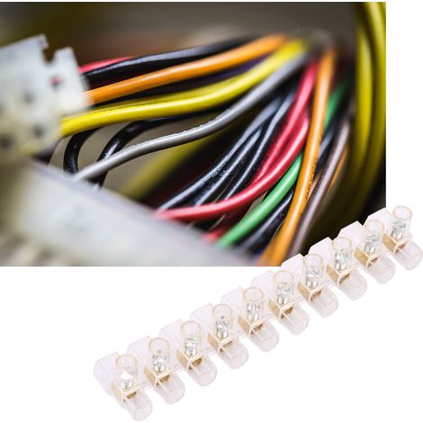 bornier à vis de sécurité, bloc de jonction pour fil électrique (BH25-10P)