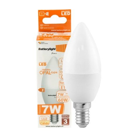 Ampoule bougie E14/7W/2700K, à piles (1/5)