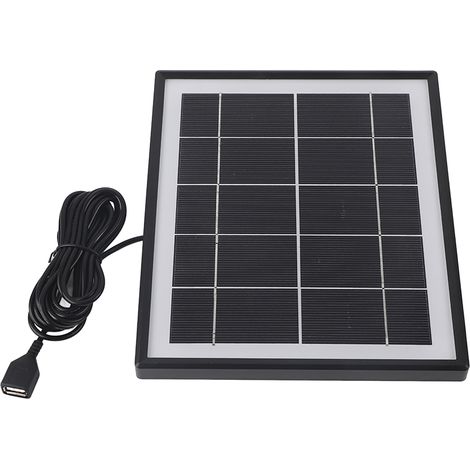 Kit de Chargeur Solaire 5.5W 5V Monocristallin pour Batterie et Téléphone Portable (1/5)