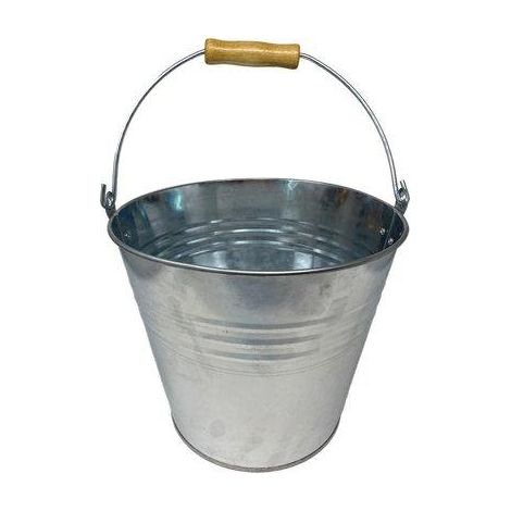 SECCHIO ZINCATO GALVANIZZATO DOMUS - LT 10 CM 28X19 H.CM 24- 2 pezzi