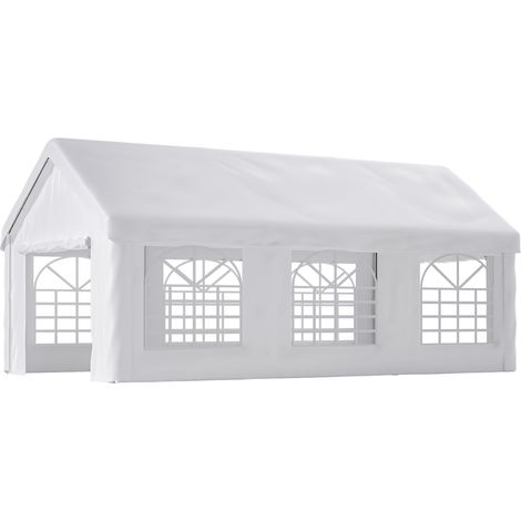 Tente garage carport 3x6 m – grande tente de garage résistante à l’hiver avec porte relevable pour voiture, SUV et camion – parois latérales et toit amovibles