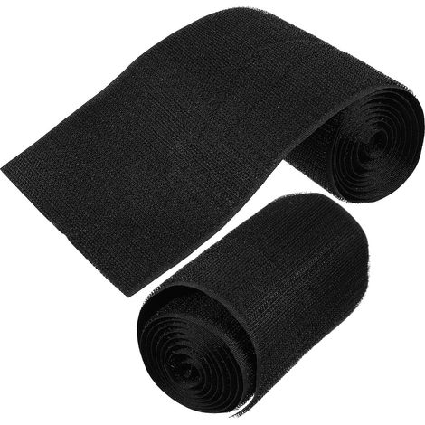 Lot de 2 Cache-câbles en Polyester Noir pour Sol, Protège et Organise Câbles, Léger Tapis de Bureau ou Maison (1/5)