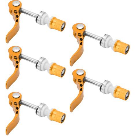 Set mit 5 Schnellspann-Sattelstützenklemmen aus robuster Aluminiumlegierung für alle gängigen Fixie-Bikes, goldfarben (1/5)