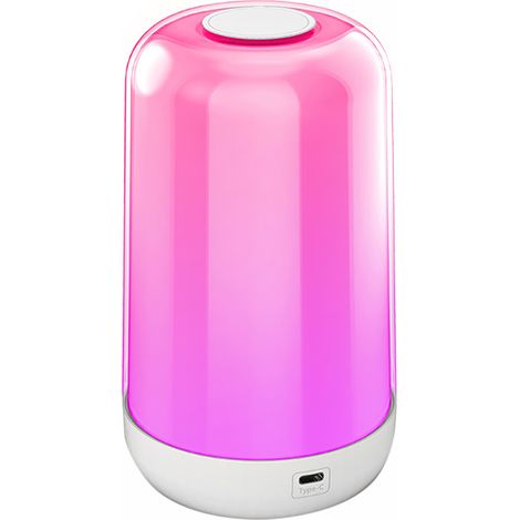 RGB-LED-Nachtlicht mit Touch-Funktion, Bluetooth-Fernbedienung, 3600-mAh-Akku, 7 Farben (RGB) (1/5)