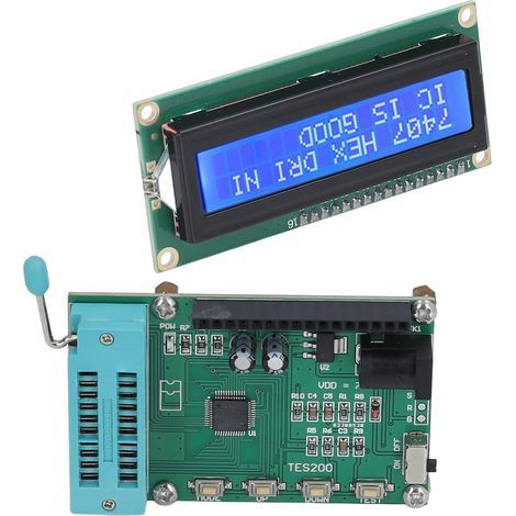 TES200 7–12 V DC IC-Zähler, LED-Anzeige, Schnelltester für ICs der Serien 74 und 40 (1/5)