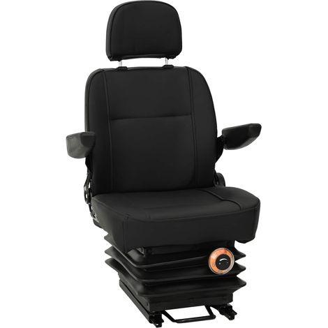 Siège de tracteur avec suspension Noir 56 x 57 x 87 cm vidaXL