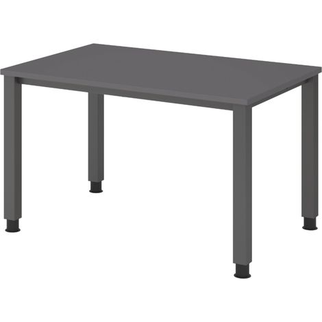bümö Schreibtisch Serie-Q Gestell: Graphit Rechteck: 120 x 80 cm