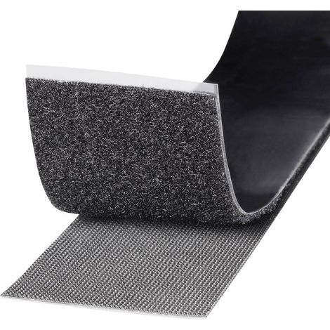 Toolcraft – Bande auto-agrippante KL50X1000C – Extra-forte pour surfaces lisses – Longueur 1000 mm – Largeur 50 mm – Couleur noire