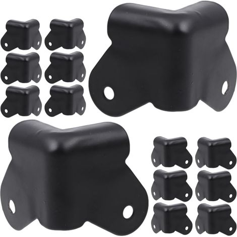 24 protège-coins décoratifs, fer, noir, antichoc, pour boîtes (1/5)