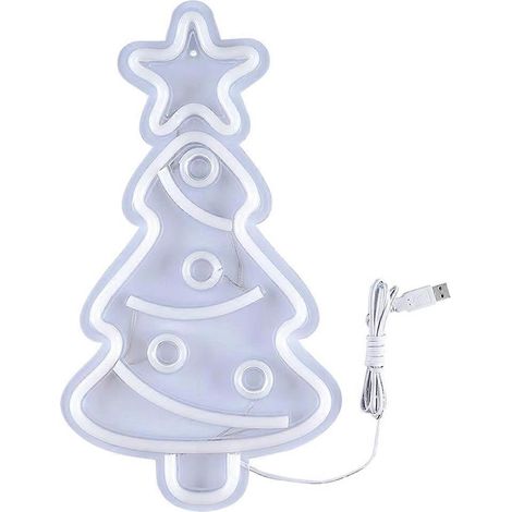 LED-Weihnachtsbaum-Neonleuchte, USB-betriebene Lampe, beleuchtet Partys, Wohnzimmer, Bars und als Weihnachtsdekoration