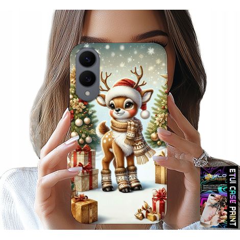 Custodia per Samsung Galaxy S25 Edge - motivi natalizi con renne + vetro (1/5)