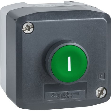 Harmony boite - 1 bouton poussoir vert affleurant Ø22 - 1F - I - XALD102