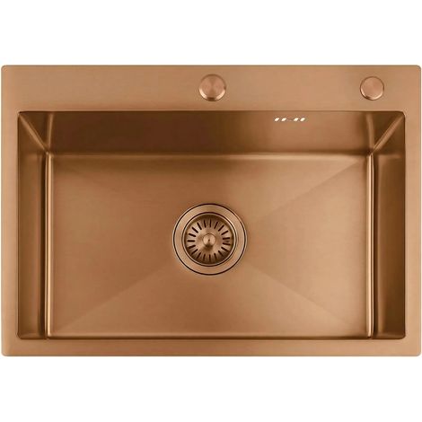 Lavello In Acciaio + Rubinetto Da Cucina Rea Liam Brush Copper (1/5)