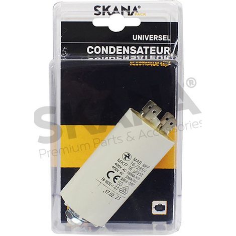 Condensador de arranque para motores eléctricos. Capacidad 16µF.