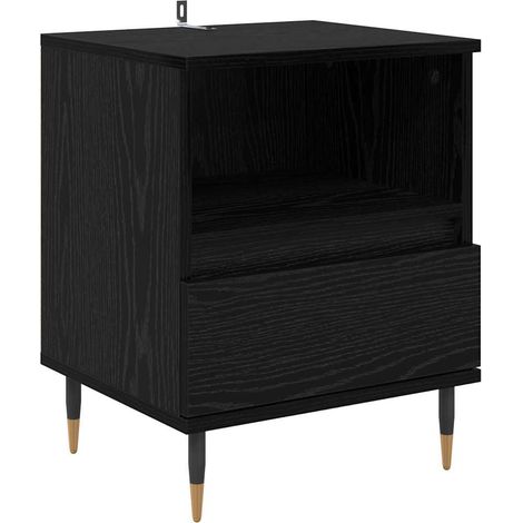 Cabinet de chevet Chêne noir 40 x 35 x 50 cm Bois d'ingénierie CFW868138 (1/5)