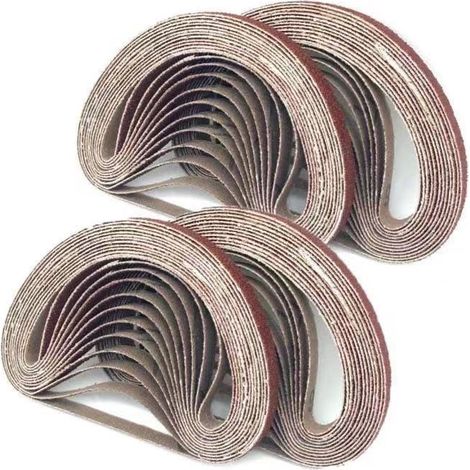 Schleifband 15 x 452 mm, gemischte Schleifbänder (60) für Bandschleifer (20 Stück)