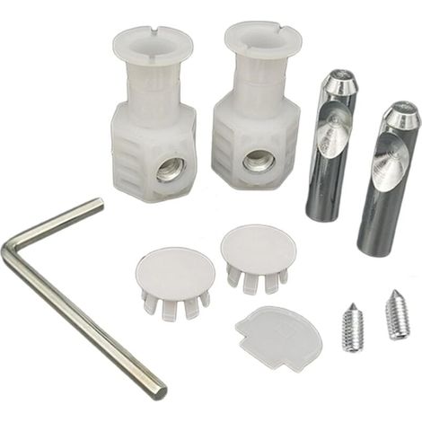 1 paire de boulons de fixation muraux universels pour WC, vis pour abattant, charnières de fixation supérieures, support de réparation pour salle de bain et vis de sol (1/3)
